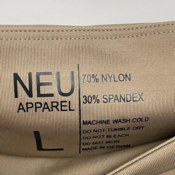 Neu Apparel Ultra High Waisted Lux Tonal Full Length Nude Neutral Leggings - Picture 9 of 9